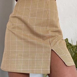 Lulu’s Yellow Plaid Mini Skirt